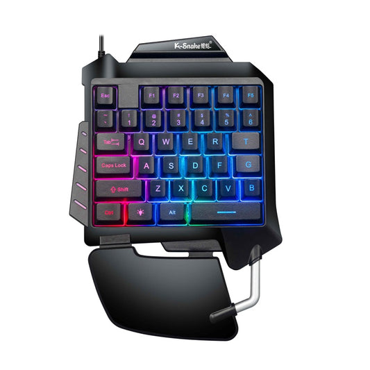 Teclado Gamer Uma Mão Rgb Led Single Handed Usb Notebook Pc