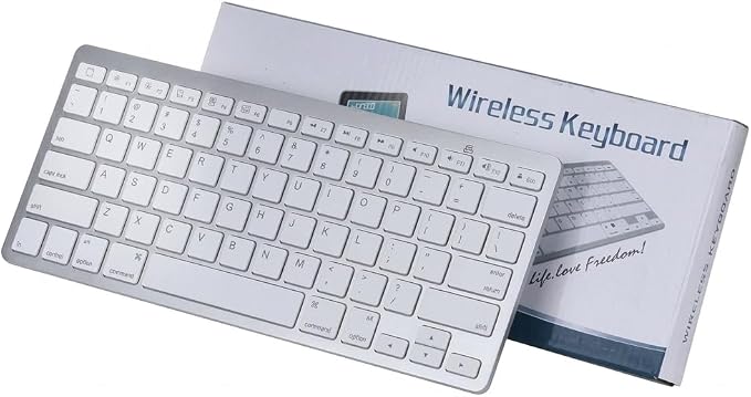 Teclado Sem Fio Bluetooth, Slim 6mm, 28,5 x 12 cm, compatível com iOS, Android e Windows