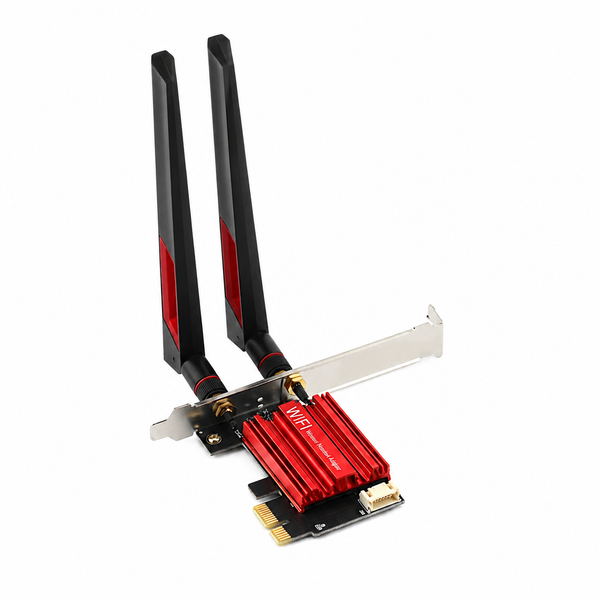Placa de Rede Wi-Fi 5 PCI-E Dual Band 1200Mbps com Bluetooth e Antenas