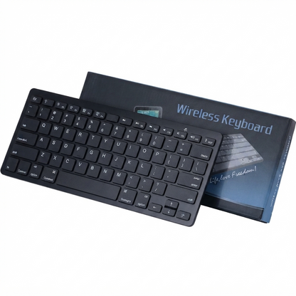 Teclado Sem Fio Bluetooth, Slim 6mm, 28,5 x 12 cm, compatível com iOS, Android e Windows