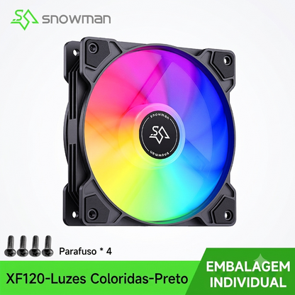 Cooler Fan Led SNOWMAN - 120mm Ventoinha de Gabinete - Rgb