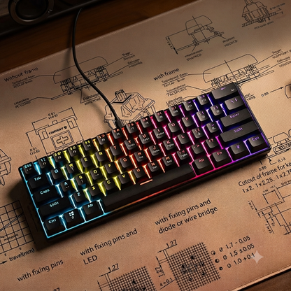 Teclado mecânico A61K com fio