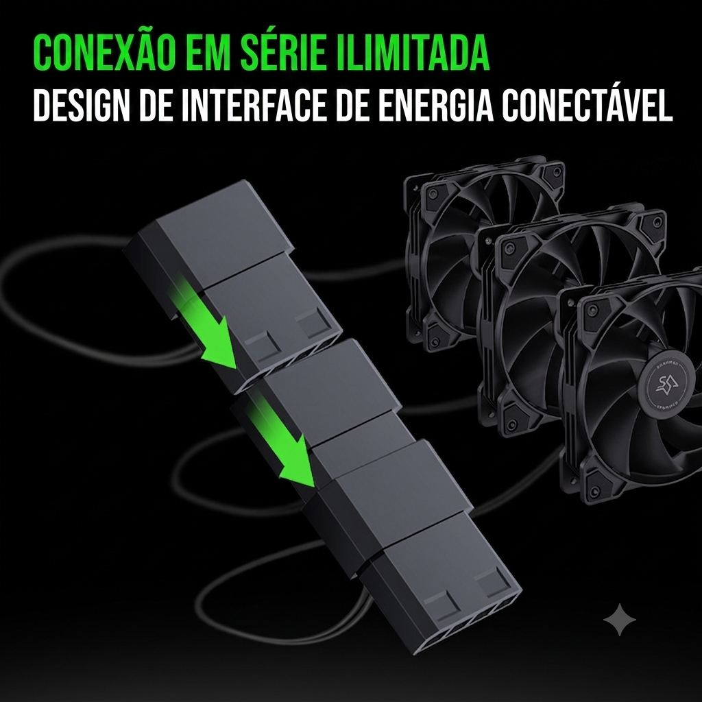 Cooler Fan Led SNOWMAN - 120mm Ventoinha de Gabinete - Rgb