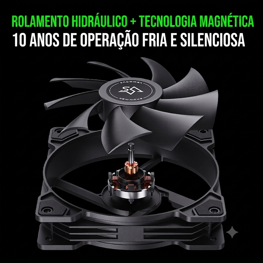 Cooler Fan Led SNOWMAN - 120mm Ventoinha de Gabinete - Rgb