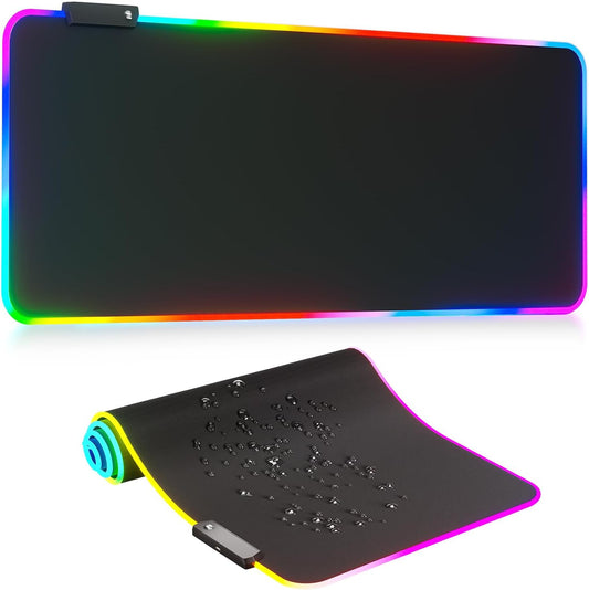 Mouse Pad Gamer, Luz Led Rgb, impermeável, 900x400x3mm