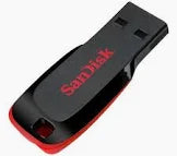 Pen Drive 16GB, 32GB, 64GB, 128GB e 256GB SanDisk Cruzer Blade, USB 2.0